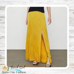 BCBGMAXAZRIA Satin Polka Dot Skirt - M